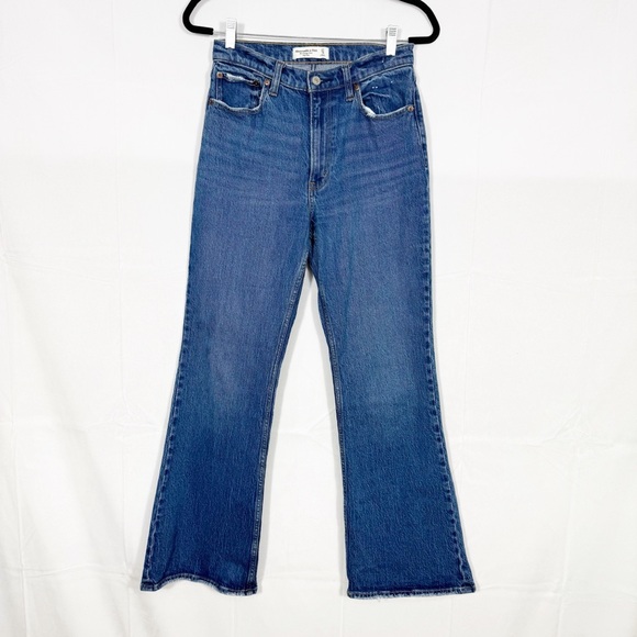 Abercrombie & Fitch The Vintage Flare High Rise Medium Dark Wash - Picture 2 of 13